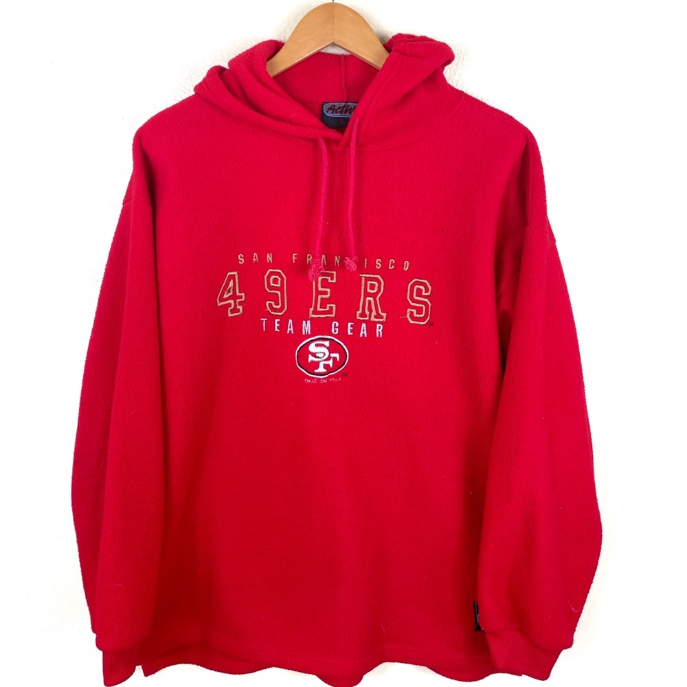 Vintage Embroidered 49ers fleece hoodie